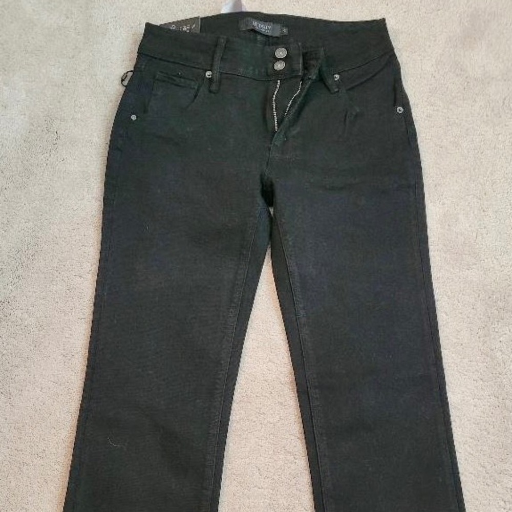 HUDSON Women's Mid-Rise Straight Leg Jeans Black Size 4/27